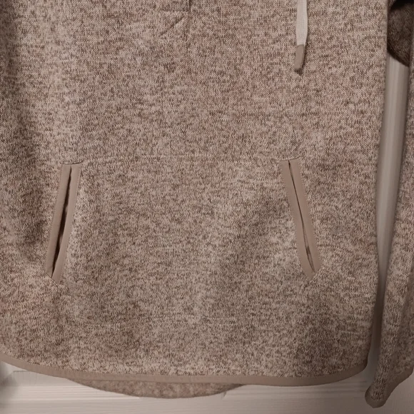 Thread & Supply Dillion Oatmeal Spice Pullover 3/4 Snap Cozy Hoodie Sweatshirt S - Picture 3 of 8